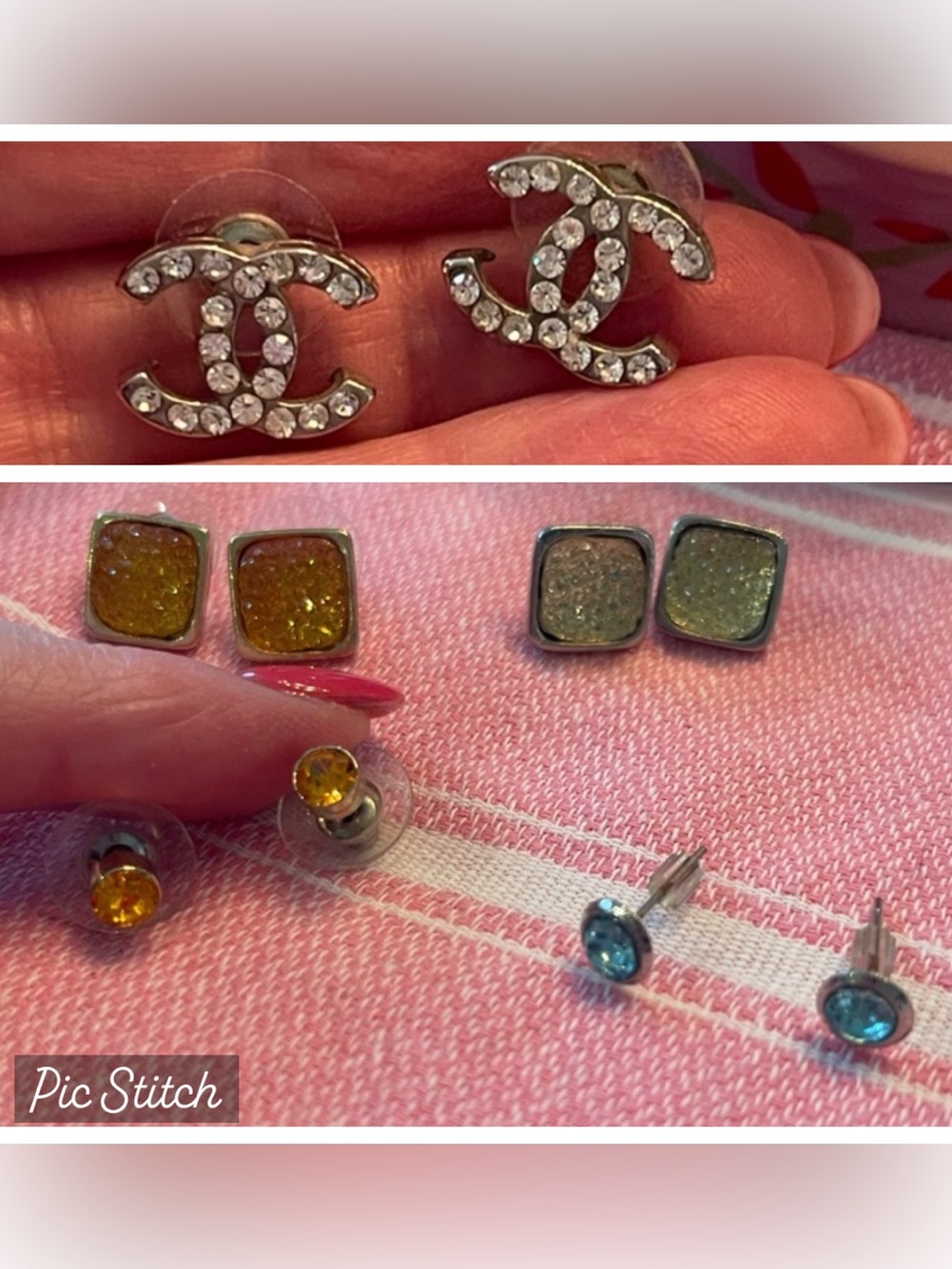5️⃣Pair Silver Stud Earrings
